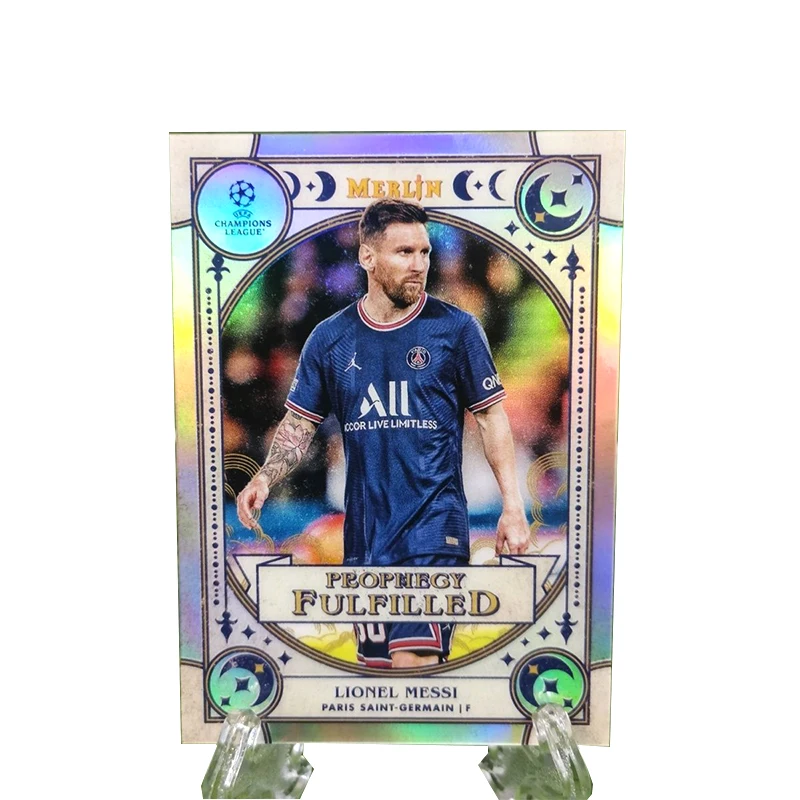 

Panini Ball King Lionel Messi Football Champions League Collection Character Refraction Flash Card Christmas Gift Cartoon Toys