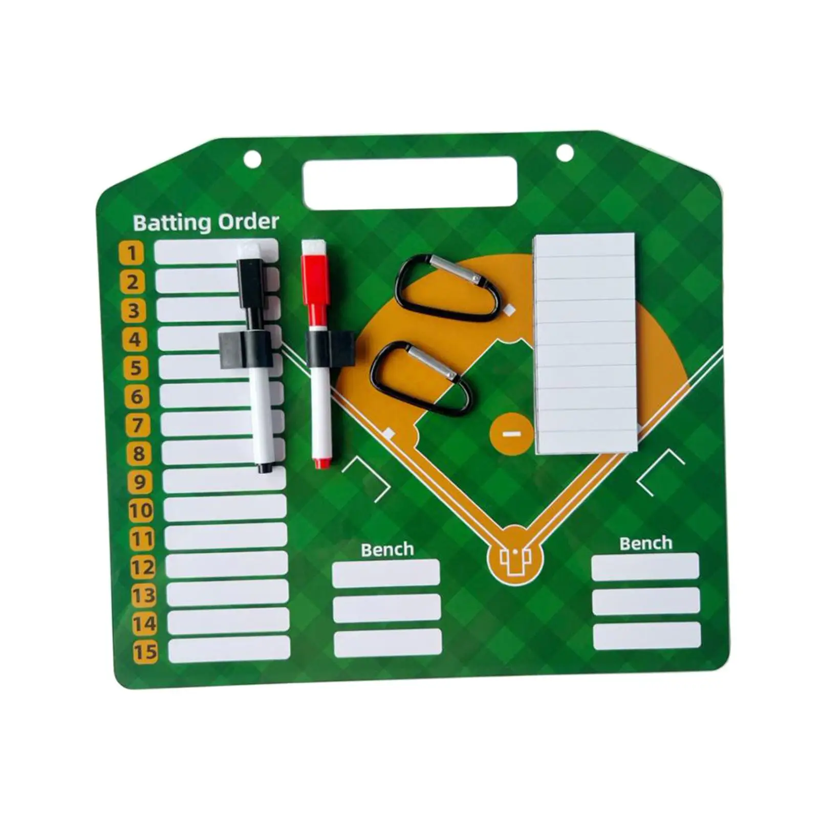 

Baseball Coaching Board 2 Erasable Pens Coaches Clipboard Double Sided for Football Training Practice Volleyball