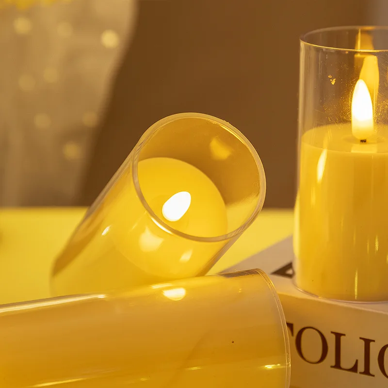 LED Flameless Tealight Candle Set – Acrylic Flickering Battery Candles 5