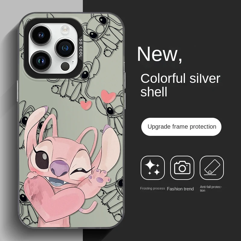 Anime Stitch Cute Love For iPhone Apple 15 14 13 12 11 XS XR
