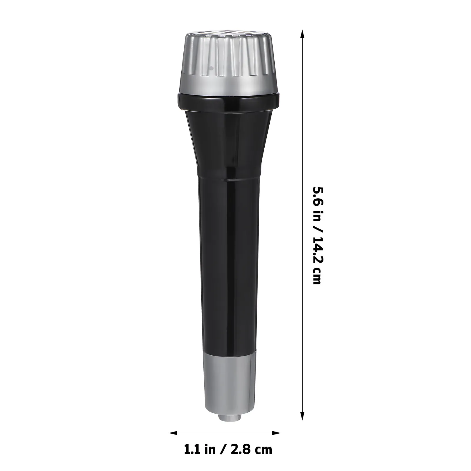 12Pcs 검은 색 플라스틱 마이크 소품 파티 댄스 역할 놀이 무대 공연을위한 현실적인 디자인 가짜 마이크 시뮬레이션
