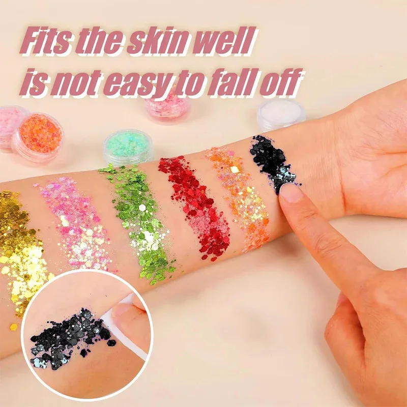 Holographic Glitter Makeup 12Color Face&Body Dual-use