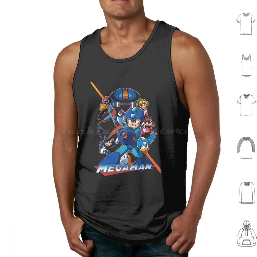 Mega Man Collage Darkside Canotte Gilet Senza Maniche Megaman Mega Man Mega Man Robot Game Games Mega Man Gaming Mega Man Retro