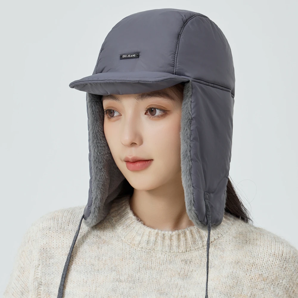 New Style Fashion Women Bomber Hat Winter Warm Plush Fur Cap Pilot Style Caps For Women Windproof And Cold Resistant Hat