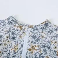 UV Small Baby Girl Swimsuit One Piece Swimming Swimwear Floral Ruffles Bathing Suit Long Sleeve Kid Beach Swim Swear 6month-7yrs 3