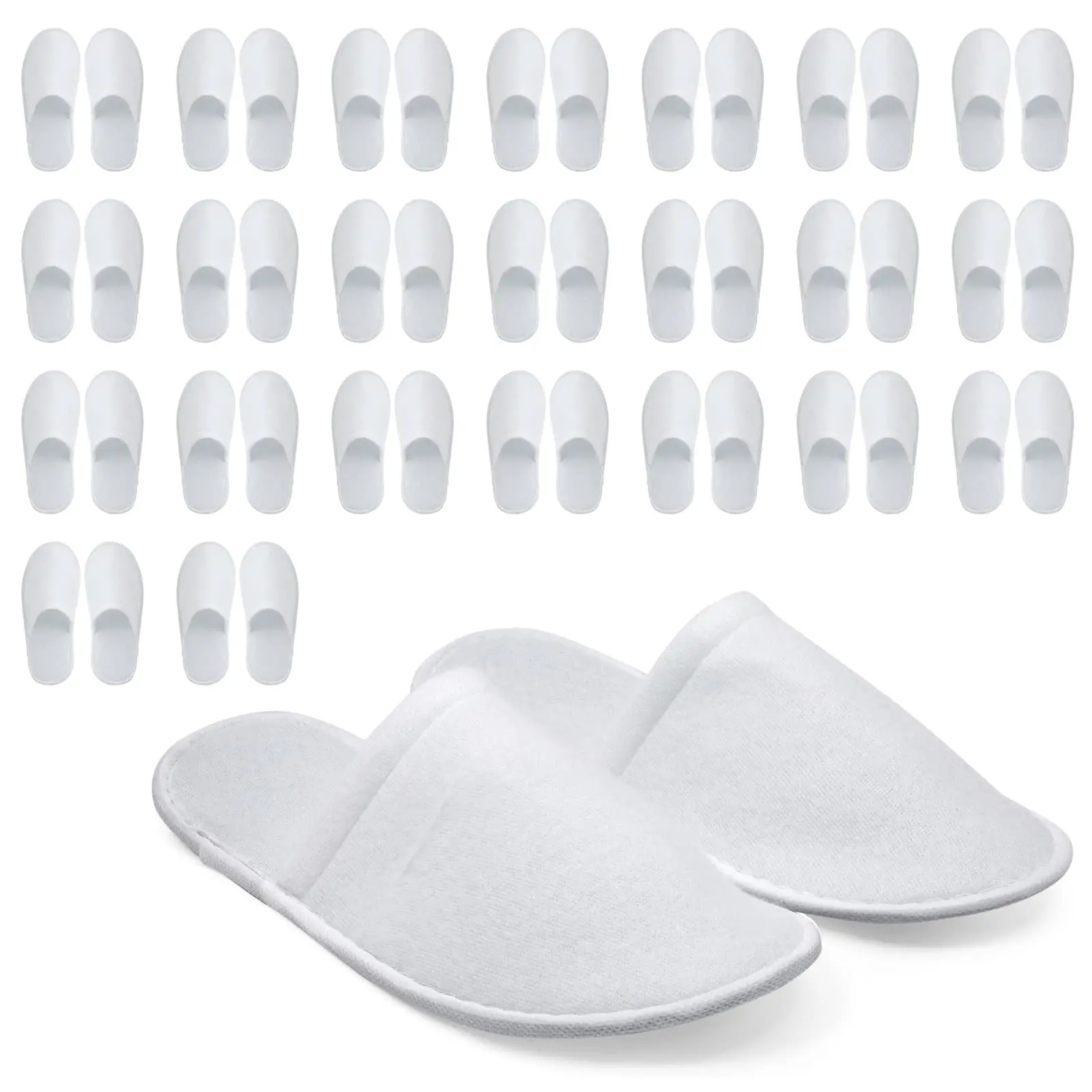 100-24Pairs Disposable Slippers for Hotel Wedding Party Home Spa disposable slippers