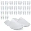 100-24Pairs Disposable Slippers Hotel Slippers Wedding Slippers Guests Party Home Shoes Portable Folding Non-slip Spa Slippers 1