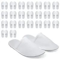 100-24Pairs Disposable Slippers Hotel Slippers Wedding Slippers Guests Party Home Shoes Portable Folding Non-slip Spa Slippers 1