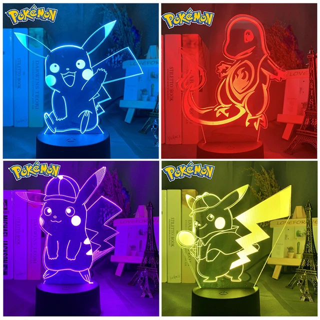 Veilleuse Pokemon Pikachu, Jouet Scintillant, Monstre de Poche Mignon, Lampe  de oral et, Chambre, Salon, Ornement, Cadeau d'Anniversaire - AliExpress