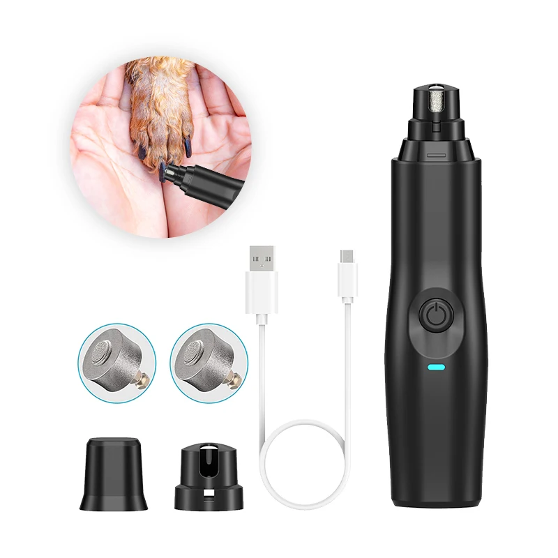 Electric Pet Nail Clipper 2 Speeds Rechargeable Dog Nail Grinder Portable Puppy Cat Paws Nails Grooming Tools Pet Supplies