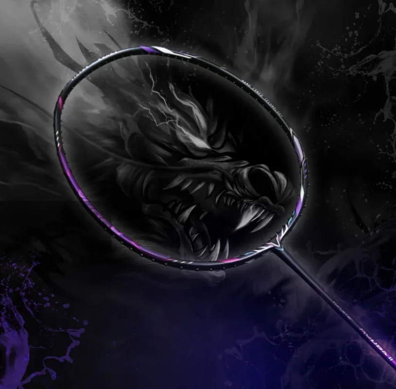 Victory Dragon Tooth Blade 1st Generation 2nd Generation TK-RYUGA I II Flame Red Deep Purple Offensive Badminton Racket badminton racket