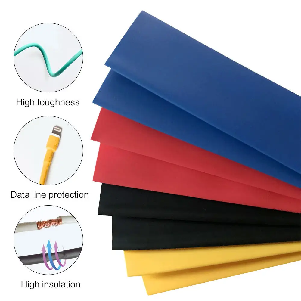 127PCS 164PCS Heat Shrink Tube Thermoresistant Heat-shrink Tubing Wrapping Kit Electrical Wire Cable Insulation Sleeving