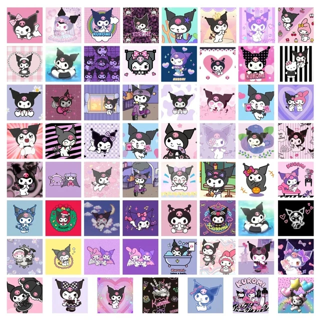 zy1722c 40pcs cute anime kuromi stickers