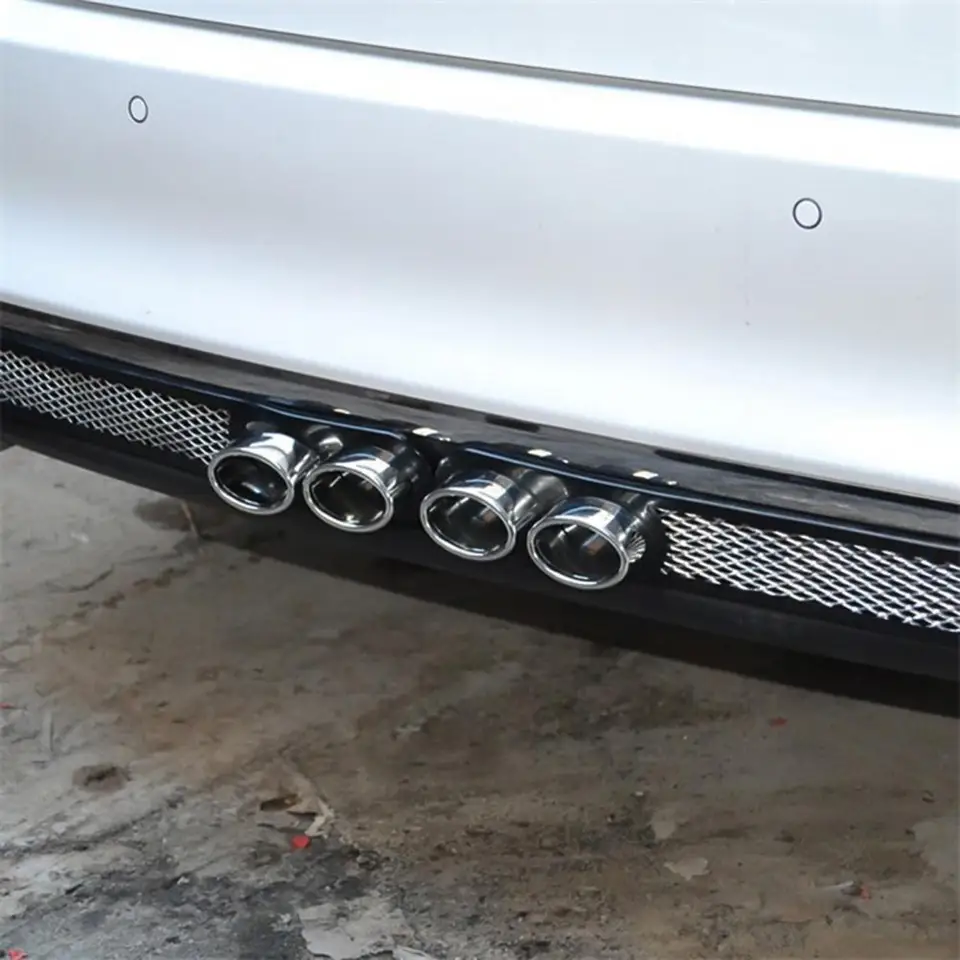 2pcs Universal Fake Exhaust Tips For Car Bumper Protection And Style