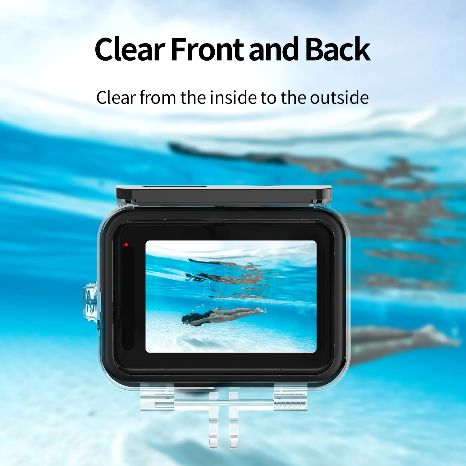 TELESIN Waterproof Diving Case with Lens Filter and Buoyancy Rod Set