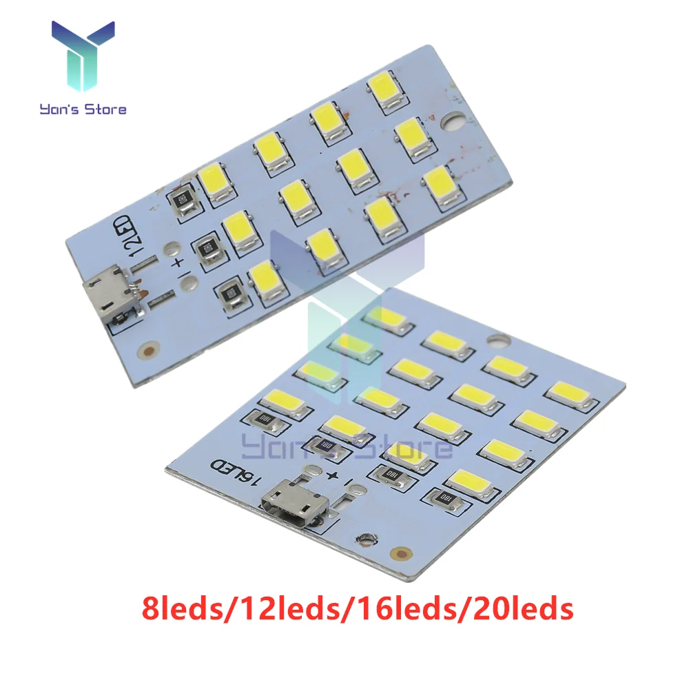 LED Light LED Panel Mirco USB 5730 LED Lighting Panel USB Mobile Light Emergency Light Night White 5730 SMD 5V 430ma-470ma DIY Desk Lamp