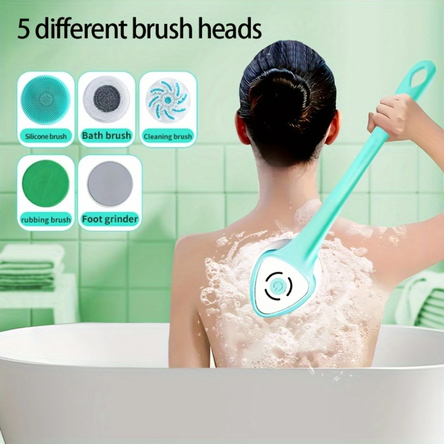 Long Handle Full Body Bath Brush for Exfoliation