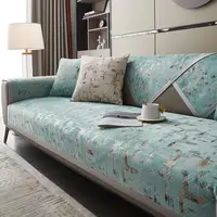1pc Embroidery Luxury Non-Alip Chenille Sofa Cover for Living Room Couch Cushions Towel All Seasons Furniture Protector 1