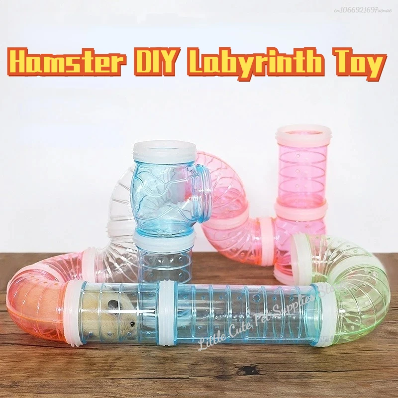 Cute DIY Hamster Tunnel Toy Pet Sports Training Pipeline Transparent Runway Toy Pet Hamster Game for Small Animal Accessories small pet tunnel hamster cage tunnel hamster toy maze