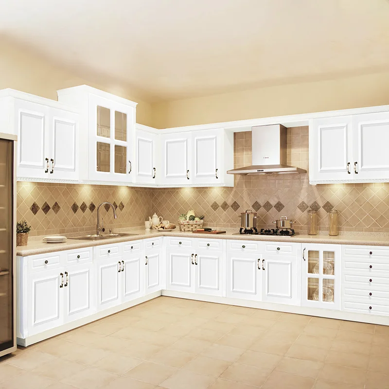 Whole Home Design Solid Wood High Quality Luxurious European Style Kitchen Cabinets Modular Cupboards Made In China