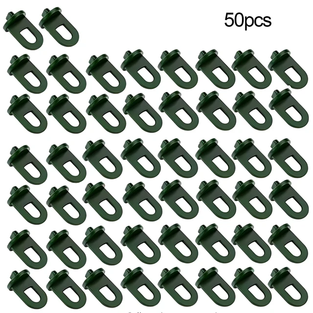 50 db Újrahasznosítható Kötött Csat Rögzítő Tartó Klipek Napfény Nettó Növényi Horog Tartós Növény Az Üvegházhatású Horgonyok Belsejében - Image 2