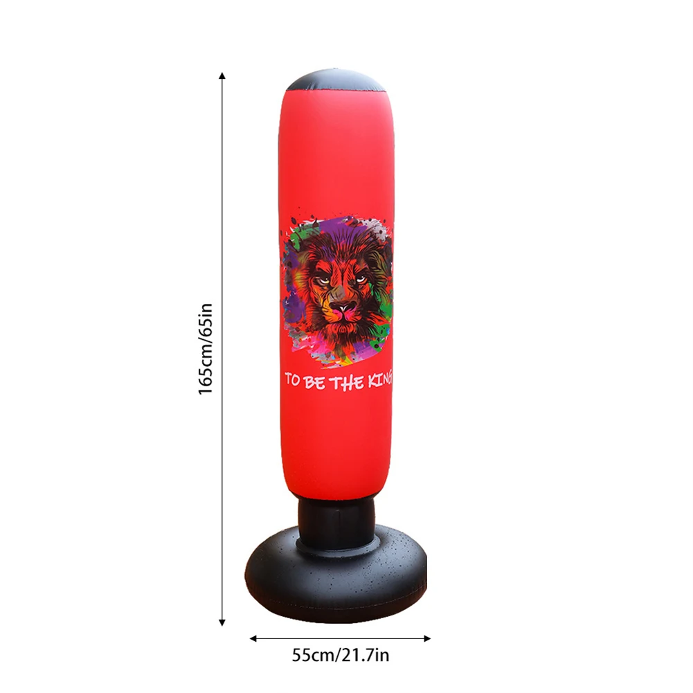 Kids Inflatable Punching Bag Free Standing Boxing Bag Lightweight Bounce-Back Punch PVC Tumbler Sandbag Stress Relief