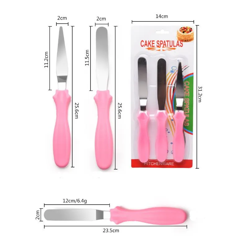 Set 4 Raschietti Pettine Per Decorazione Torte, In Plastica ABS, Con Denti A Sega, Per Glassa E Crema Al Burro - 6