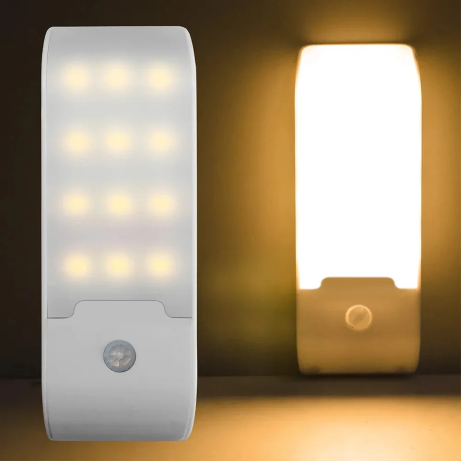 Luz Con Sensor De Movimiento Lámpara De Armario Nocturna Recargable Inalambrica De 32 Led De Bajo Consumo