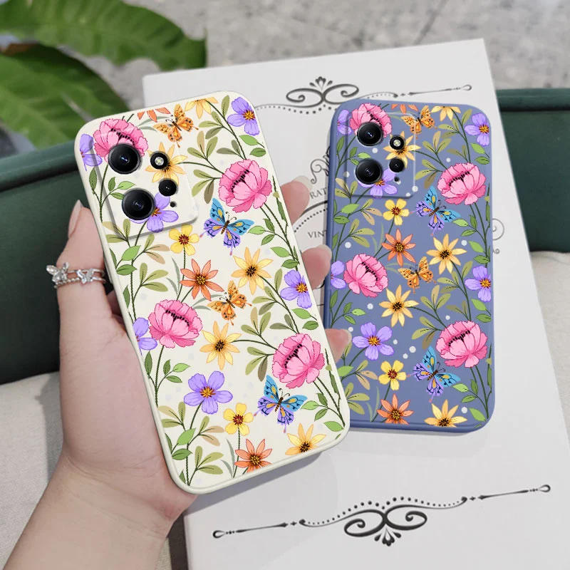 Exquisite Pattern Liquid Silicone Phone Case