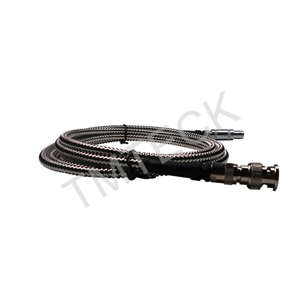 compatible with style lemo01-BNC flexible Stainless Steel Protection Shielding Ultrasonic Cable armored single cable