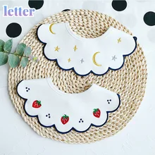

Cotton Baby Bibs Fashion Round Neck Slabbers Baby Burp Cloth Bibs 360 Degree INS Flower Bib for Girls Baby Clothing Bandana Bibs