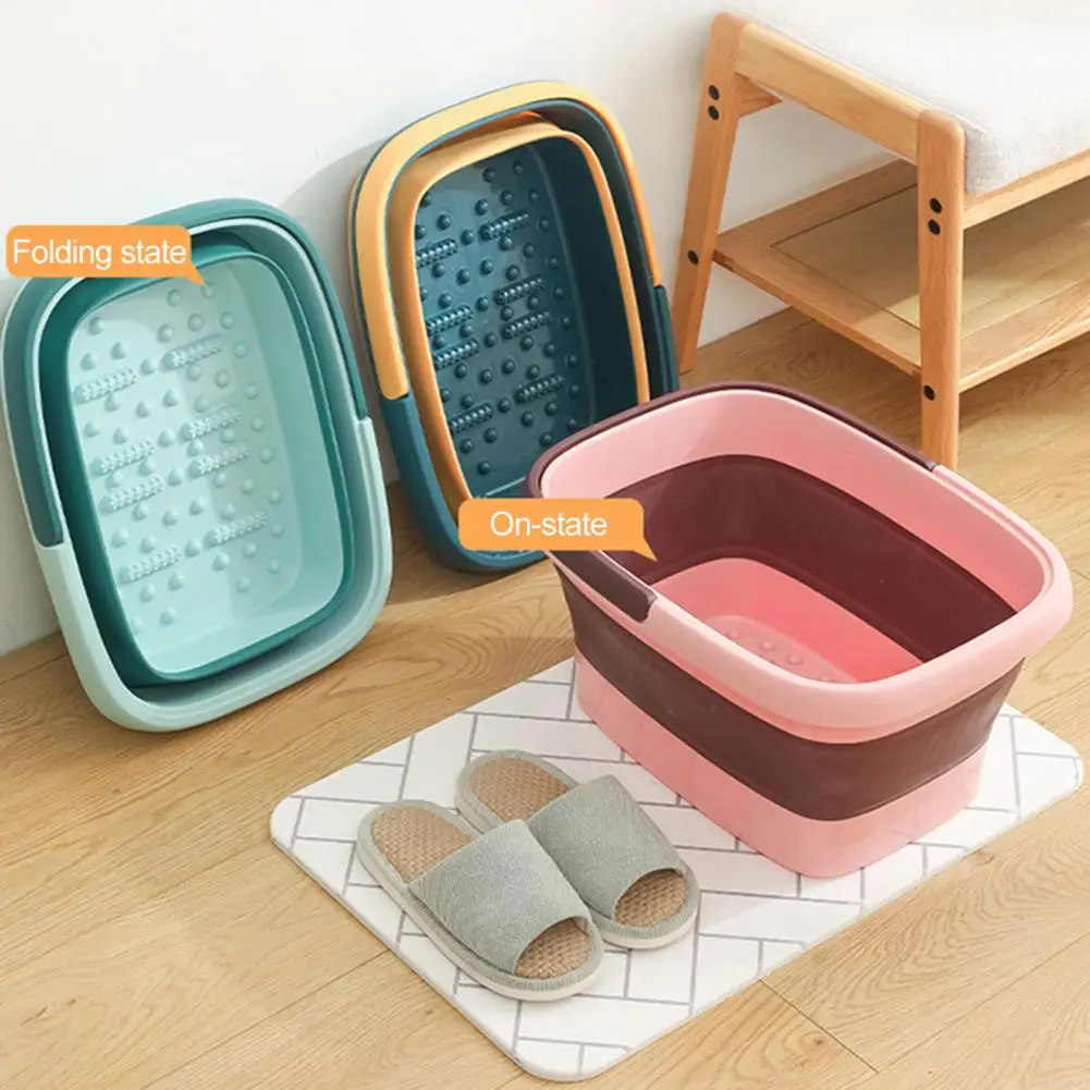 Easy to Store Foot Bath Foot Bath Basin Capacity Soaking Basin with Handle Portable Massage Spa for Relaxation
