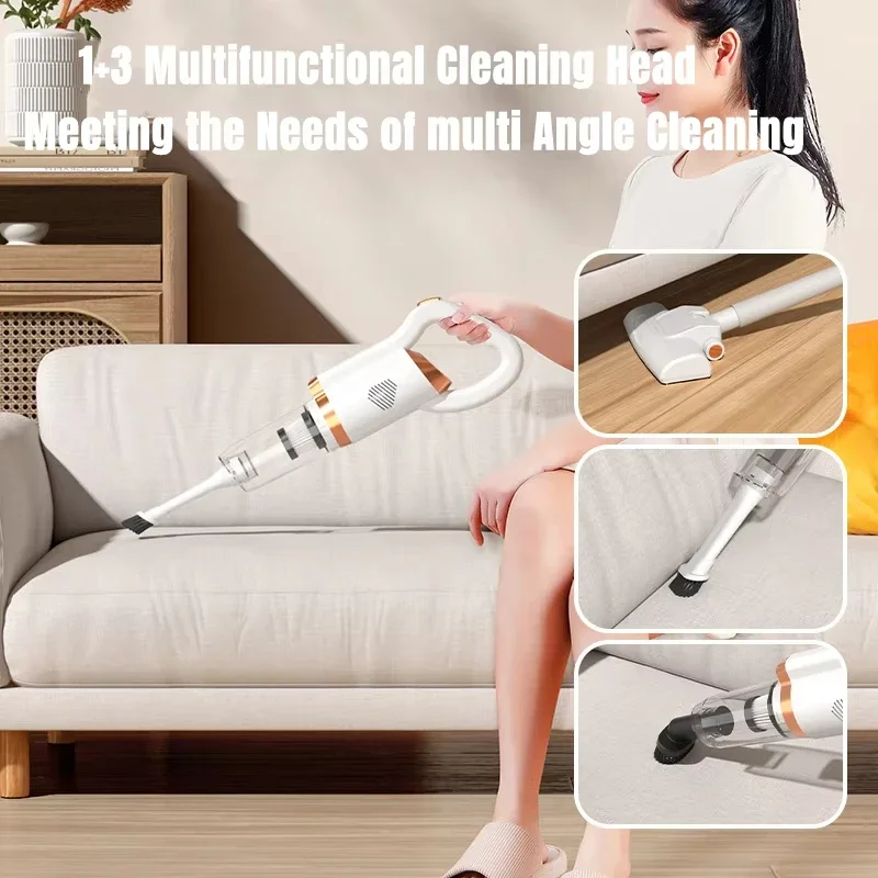 Household Vacuum Cleaner Wireless Portable 120W Super Power Vacuuming Dust Mite Wet And Dry Long Life Car Appliances 4