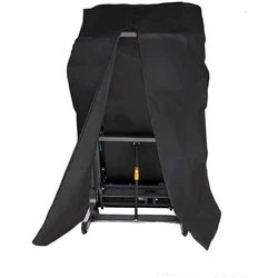 Waterproof Dustproof Treadmill Cover with Adjustable Drawstring for All-Weather Protection (Black)