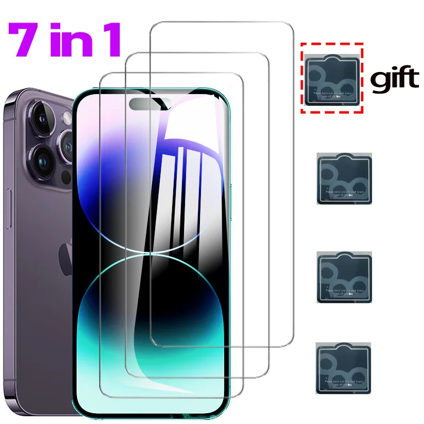 Vetro Bianco Per Iphone 14 Pro Max Vetro Temperato I14 Pro Protezione Dello Schermo Apple Iphone 14 Pro Plus Smartphone 9Hd Pellicola Dell'Obiettivo D