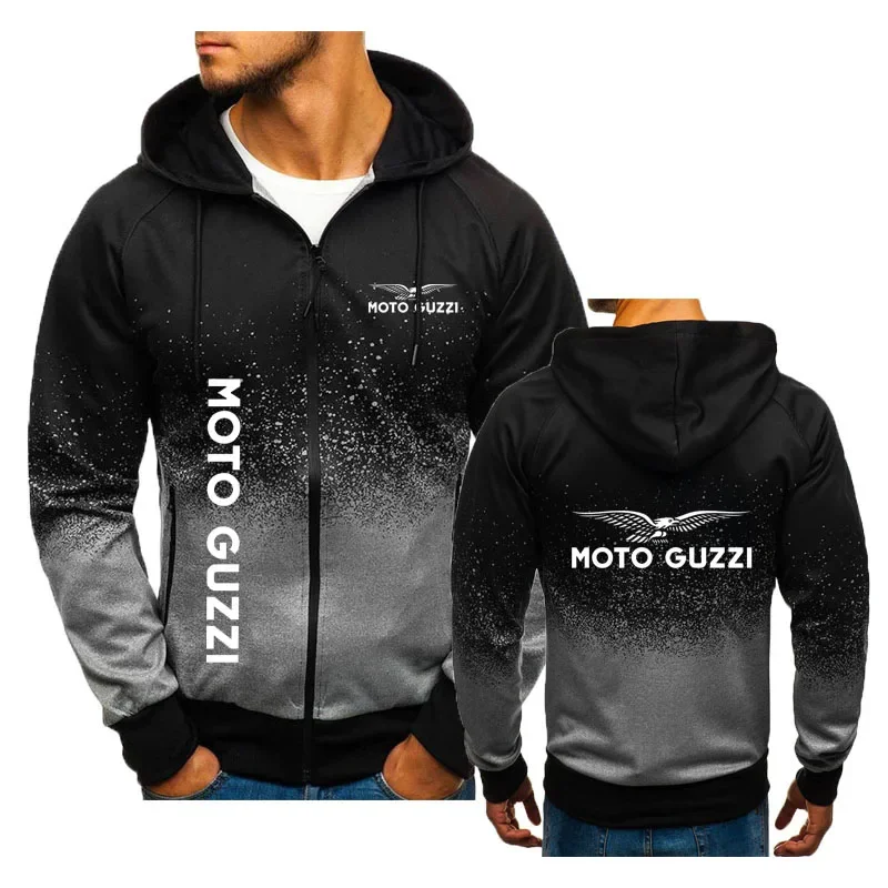 Description Picture 4 of itemSpring Autumn classic street men's hoodie Sweatshirt moto guzzi print leisure men's clothing Comfortable jacket sportswear