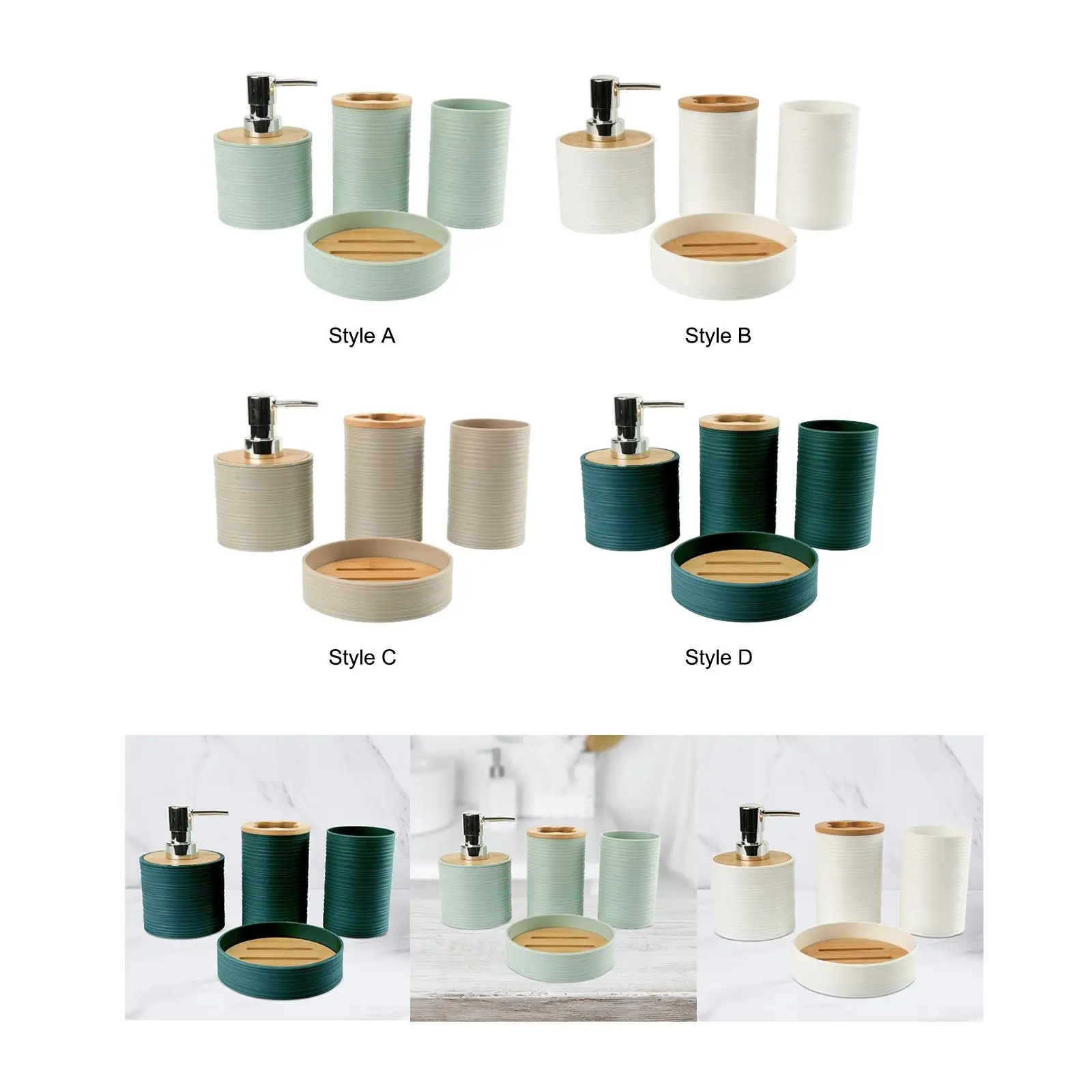 4 Pieces Bathroom Accessories Set ,Bath Accessory Complete Set, Bathroom Decor 4 Pieces Bathroom Accessories Set ,Bath Accessory Complete Set, Bathroom Decor