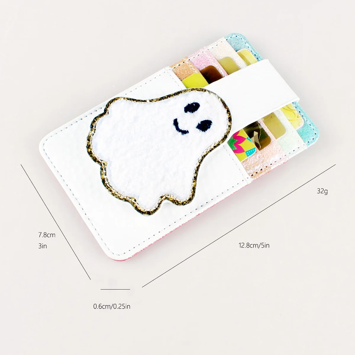 Zero Face Wallet: Halloween Themed Bifold Cardholder PU Leather, Button Closure,