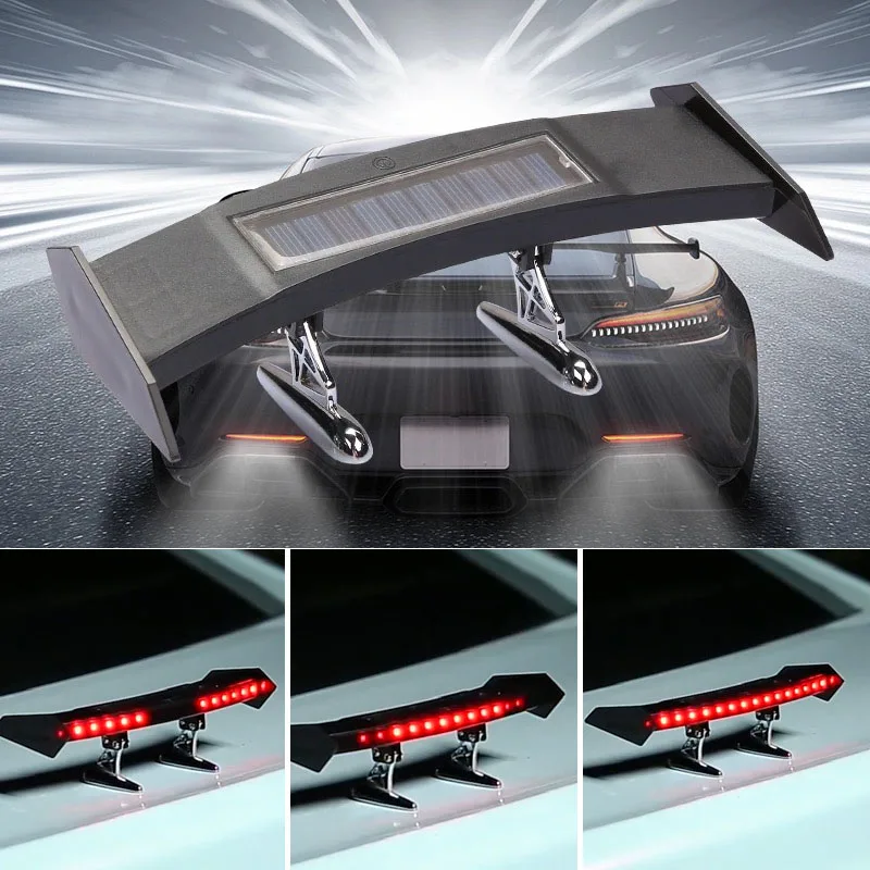 12VMiniSolarTailLightUniversalLEDCarRearSpoilerFlashing
