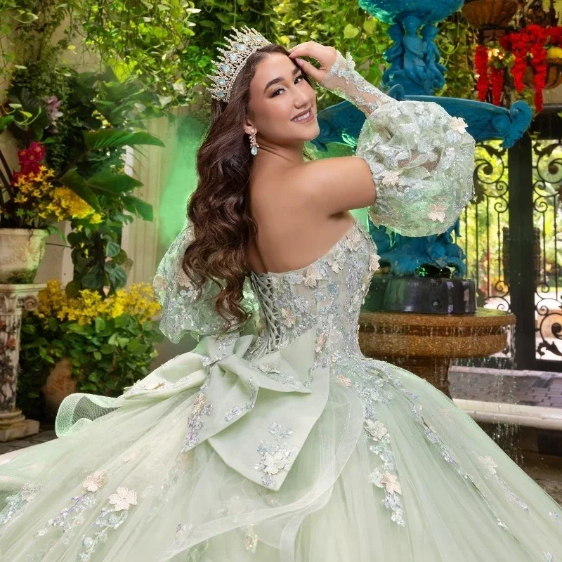 ANGELSBRIDEP   Quinceanera 巹 3D  ̽   Ƽ Vestidos De 15 Anos   