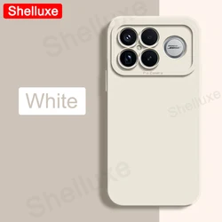 Square Liquid Silicone Soft Cover with Silky Feel - Premium Phone Case by Shelluxe - Poco F8 ultra (Cream White)