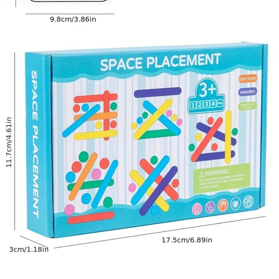 Popsicles Puzzle Games, Teaser Puzzles, Montessori Educational Math Toys, Wooden Match Sticks Toddlers Travel Toys 6