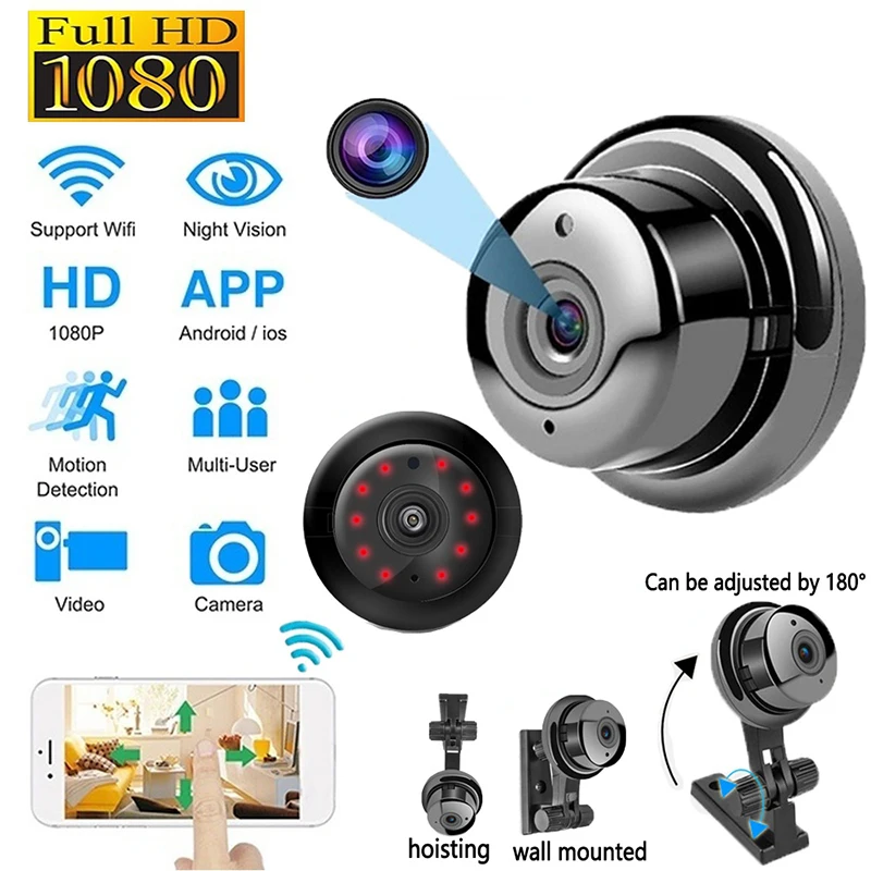 

2MP Mini Camera 1080P Security Protection IPTV WIFI Survalance Camera Smart Home CCTV IP Cam With Night Vision for V380 APP