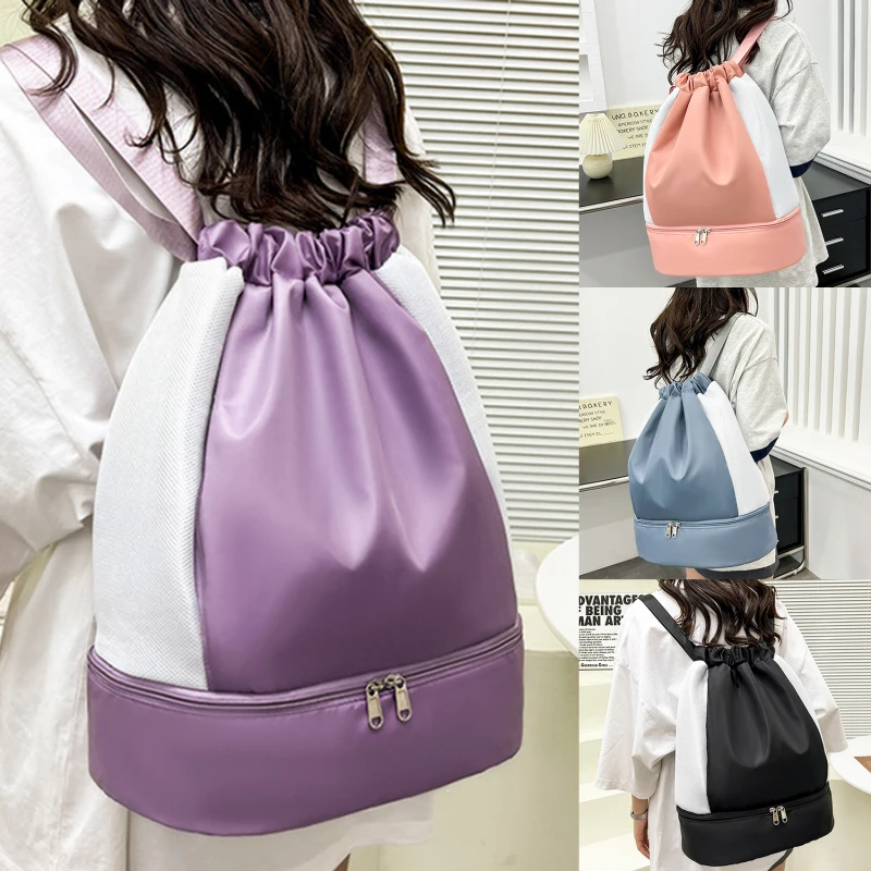 

Drawstring Shoulder Bag Oxford Cloth Fashion Gym Bag Wet And Dry Travel Bag Large Capacity Drawstring Pocket Organizer Backpack