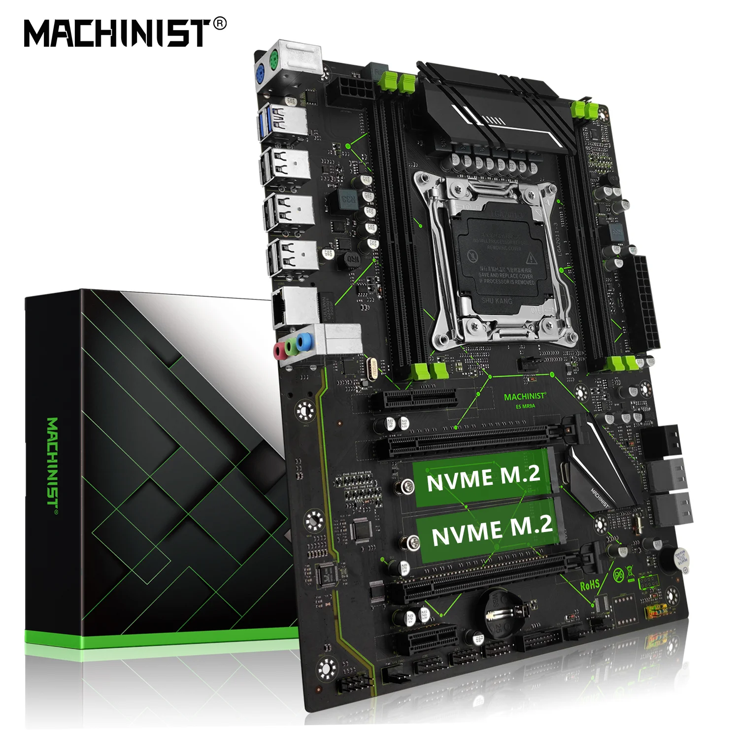  MACHINIST E5 MR9A Motherboard LGA 2011-3 Support Xeon E5 2666 V3 V4 Series CPU Processor DDR4 ECC RAM NVME M.2 SATA 3.0 ATX 