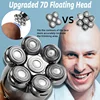 Replacement Cutter Head For Electric Shaver Razor For Men Beard Trimmer Wet and Dry 7D Floating Heads Blade 1/2/3/4pcs 3
