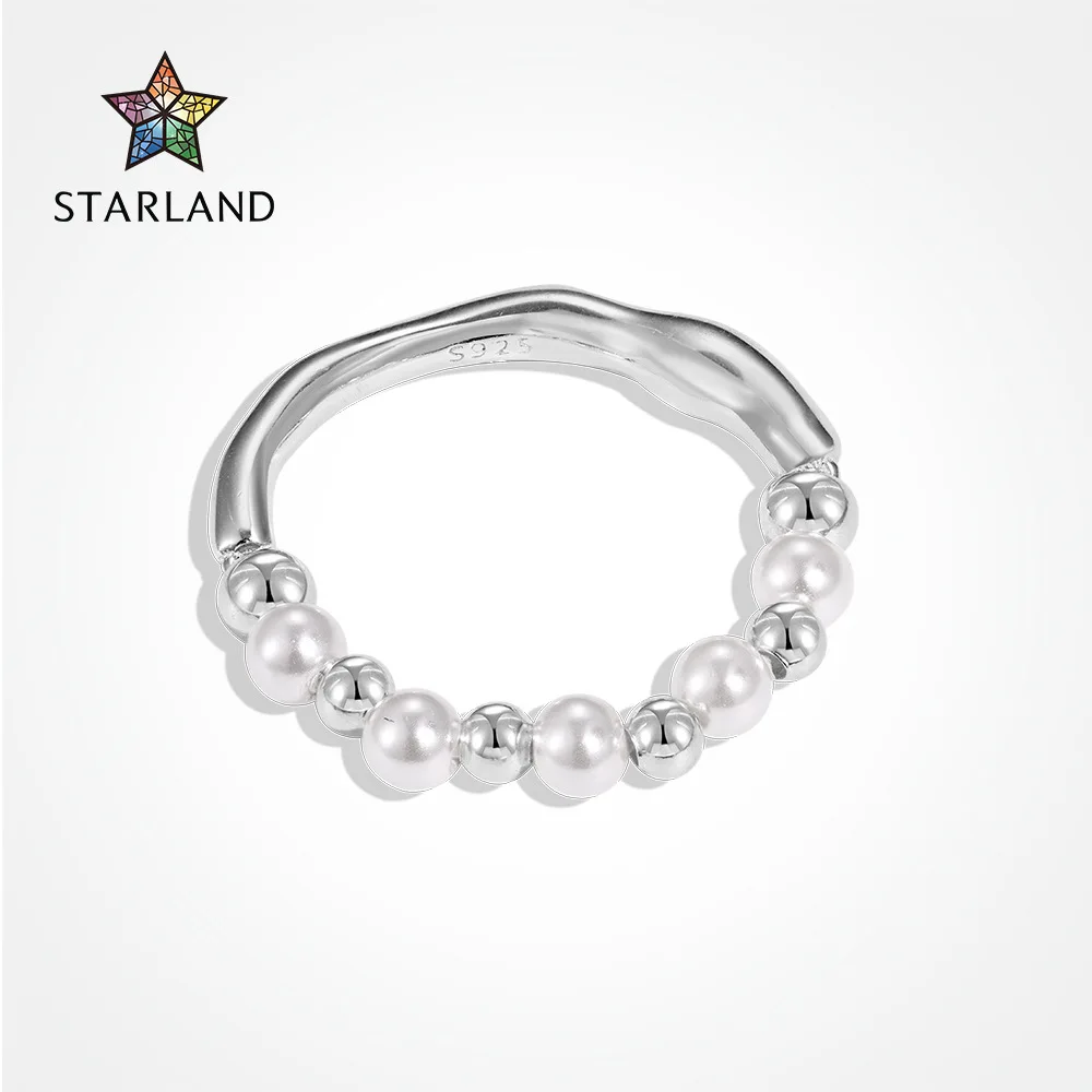 

Лидер продаж, кольцо из стерлингового серебра S925, женское жемчужное, простое серебро, минималистичный дизайн, модное и универсальное, персонализированное