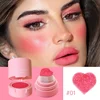 Heart Blush Stick Sponge Stamp Facial Blush Waterproof Brightening Face Contouring Shadow Blusher Tint Cheek Korean Cosmetics 1