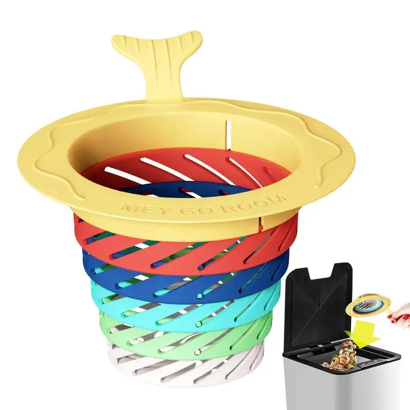 

Drain Cover Kitchen Sink Foldable Sink Strainer Colorful Fish-Shaped Sink Food Catcher Kitchen Anti-Clog Drain Stopper For Home