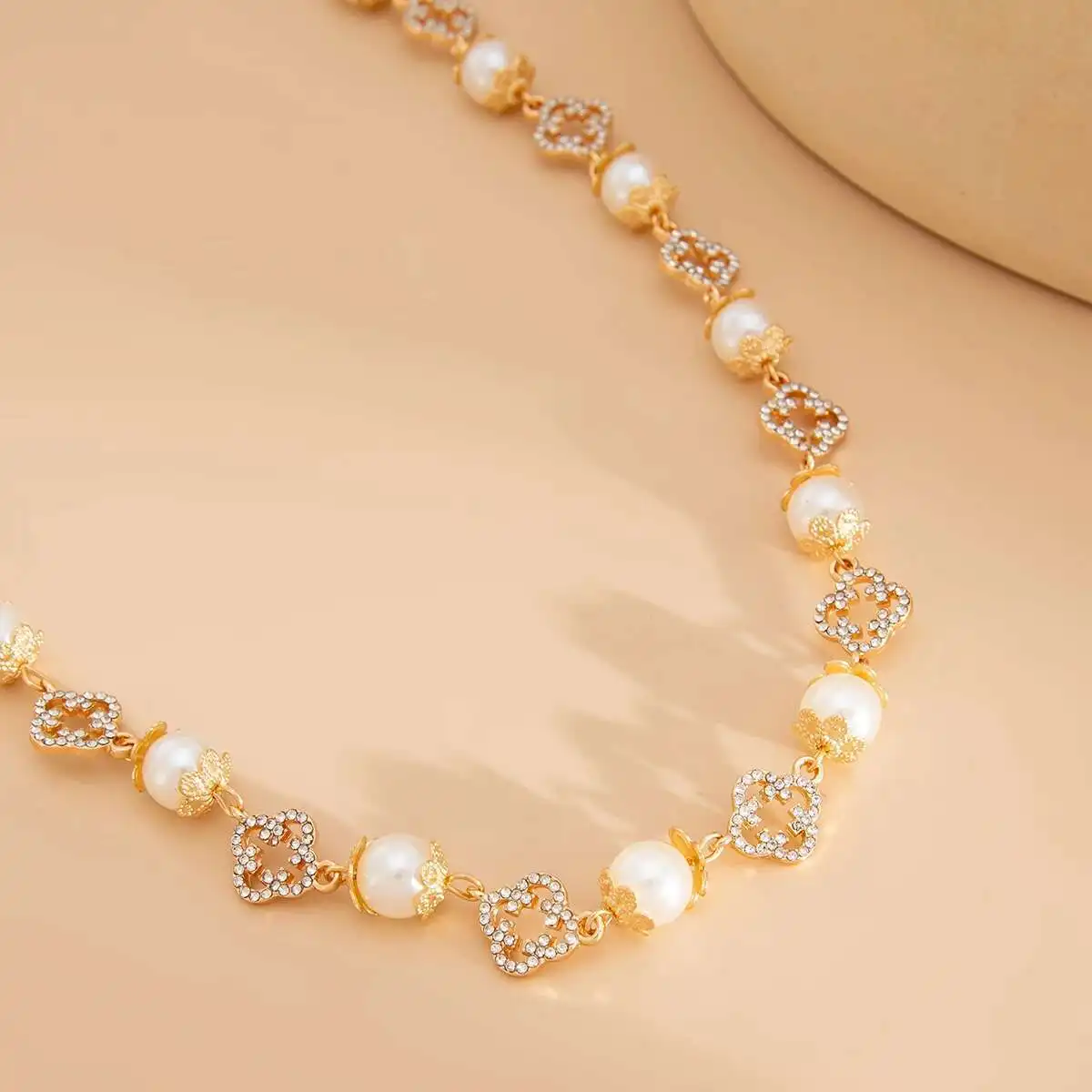 Sb857d67e1079413fa1fe21170794de8cR Goth Imitation Pearl Rhinestone Choker Necklace for Men Collar Vintage Adjustable Clavicle Chain Daily Party Jewelry Mallzona